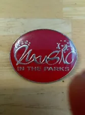 Music In The Park Red Roller Coaster Theme Park 1" Souvenir Pin. Wj3