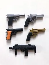 Dollhouse Miniature Pistols Hand Guns 1/12-1/6 scale Blythe Barbie FR FR2 Doll