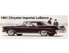 1961 Chrysler Imperial LeBaron Auto Refrigerator / Tool Box Magnet