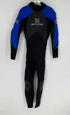 Rip Curl Mens Blue Black Long Sleeve Classic Straight Leg Wetsuit Size MT