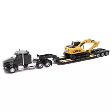 Diecast Masters 1/87 Kenworth T880s SBFS Sleeper Lowboy Cat 320D Excavator 84420