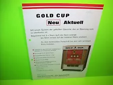 Erich Busch GOLD CUP Original Slot Machine Promo Sales Flyer German Text Rare