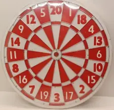 Vintage 14" Double-Sided Red & White Dart Board Sealed Never Used