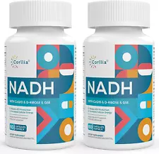 NADH 50Mg + Coq10 200Mg + D-Ribose 150Mg Supplement, Enhance NAD+ Supplement for