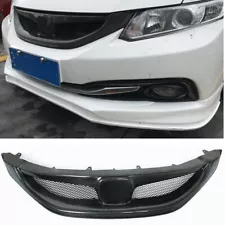 Carbon Fiber Front Bumper Grill For 2013-2015 2014 9th Honda Civic Sedan SI New