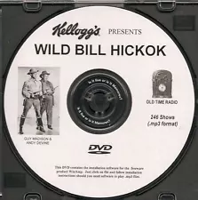 WILD BILL HICKOK - 246 Shows Old Time Radio In MP3 Format OTR On 1 DVD