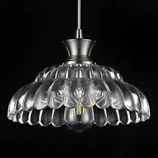 Modern Glass Pendant Lights Kitchen Island, 11.8" Glass Light Fixtures Brushe...