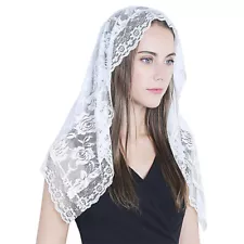 Hot Spanish Style Lace Mantilla Veil Latin Mass Head Covering for Church Wedding