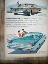 1959 59 Olds Oldsmobile Dynamic 88 & 98 Holiday hardtops large mag car ad