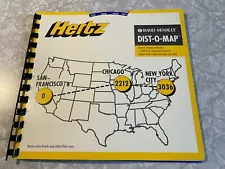 Vintage Hertz Rent A Car Dist O Map Mileage Mustang Shelby GT-350 289 HiPo GT H