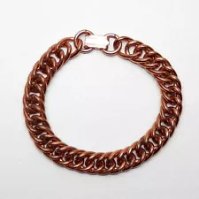 Men's Vintage Heavy Chunky Chain Link Solid Copper Bracelet