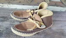 Moccasins Custom Hand Made Deer, Elk, Bison Size M7 W8.5