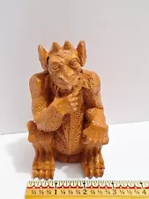 Vintage Thinking Pose Gargoyle Sculpture Statue 4.75" Porous Material Unknown