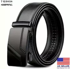 Sale* Mens Leather Ratchet Belt For Men Adjustable Automatic Buckle Belts