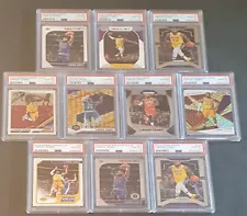 LeBron James Investor Lot (10) Prism, Optic, Reactive all PSA 10