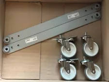 IKEA Expedit Kallax 17725 Wheel Casters and Metal Rails - 2 Sets