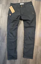 NWT Fjallraven Sormland G-1000 Tapered Trouser Mens Size 30-31, Dark Grey, EU 46