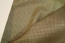 3.38 yds Luxury WOOL Silk Fabric Super 120s Suiting 8.5 oz Houndstooth 122" BTP