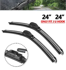 24"+24" Fit For Volvo VNL 760 2017-2020 Bracketless Windshield Wiper Blades 2Pcs