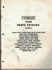 1959 Evinrude Outboard Boat Motor Complete Parts List various Models