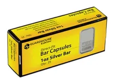 25 Pk 1oz Direct Fit Bar Capsules / Holders for 1 oz Silver Bars by Guardhouse