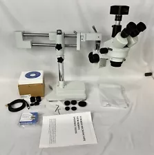 Mint AmScope SZM Series Trinocular Zoom Stereo Boom Microscope w/ MU1603 Camera