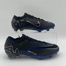 Nike Men Sz 11 Zoom Vapor 15 Elite FG Black Chrome Hyper Royal Cleats DJ4978 040