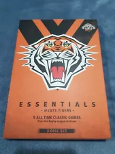 #YY8. RUGBY LEAGUE DVDs - ESSENTIAL WESTS TIGERS, 4 CLASSIC GAMES