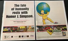 The Simpsons: Hit & Run - Vintage Gaming Print Ad / Poster / Wall Art - CLEAN