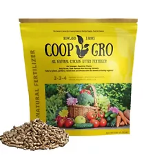 Coop Gro Organic Chicken Manure Fertilizer 6 lb. Bag. Pelleted for Ease of Use!