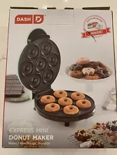 Dash Express Mini Donut Maker Aqua Green Non-Stick Coating NEW Recipe Included