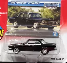 Johnny Lightning 62 1962 Plymouth Belvedere Muscle Car USA Collectible Black