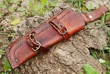 HANDMADE Hand Crafted BELT SHEATH Holster Genuine Leather For FIXED BLADE KNIFE