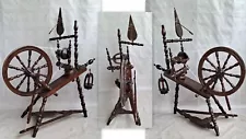 ANTIQUE UNIQUE and ELEGANT WORKING SPINNING WHEEL + ADDITIONAL SPOOL FLYER