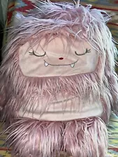 ANIMAL ADVENTURE PLUSH 20" Pink Fuzzy Furry Knit Monster Fluffy 2019 “HTF”