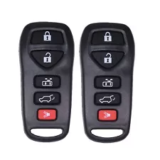 2Pcs For 2005 2006 2007 2008 2009 Nissan Quest 5 Buttons Remote Key Shell Fob (For: 2006 Nissan Quest)