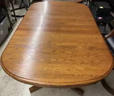 Shin- Lee Oak Double Pedestal Table