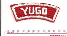 " YUGO " YUGOSLAVIA RED AND WHITE COUNTRY STRIP R+W RWS MINT BSA