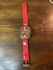 Vintage Leisure Dynamics Teeter Totter See-Saw Kids Novelty Watch Red Works