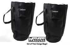 Zenison 11" & 12" CONGA Quinto BAG SET Deluxe PADDED Drum Travel Gig Case 2 Bags