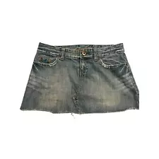 American Eagle Outfitters Y2K low rise denim jean micro mini skirt size 4