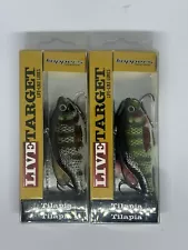 Rare Live Target Tilapia Lot of 2 Pearl Silver