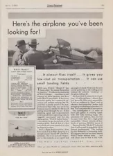 Here's the airplane you;ve been looking for - Waco Model F Biplane ad 1930