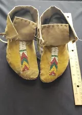 Apache Indian Moccasins , Very Old, Circ: 1870-80, Condition VG ++++