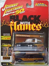 1960 FORD COUNTRY SQUIRE Limited BLACK WITH FLAMES JOHNNY LIGHTNING R1 #2 VA