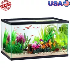 Rectangle 10 Gallon Aquarium Breeder Tank Aquatic Pets Fish Feeding Transparent