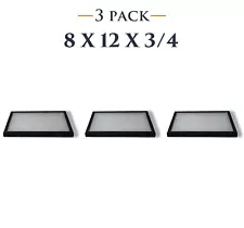 3 Pack of 8 x 12 x 3/4 Riker Display Cases Boxes for Collectibles Jewelry & More