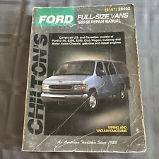 Chilton's Ford Full Size Van 1989-1996 E150 E250 E350 Club Wagon Repair Manual