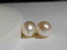 Pair Drilled Cultured White Saltwater Pearls Drops