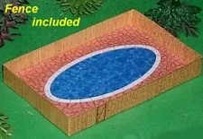 SALE! Really Neat N Scale Swimming Pool w/Wooden Fence kit